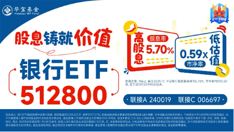 二季度货币政策报告发布，多维利好银行资产质量，银行股再走强，银行ETF（512800）逆市涨0.72%