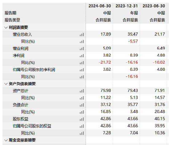 鹏华基金2024年上半年净利润3.82亿 较去年同期减少21.72%  第1张