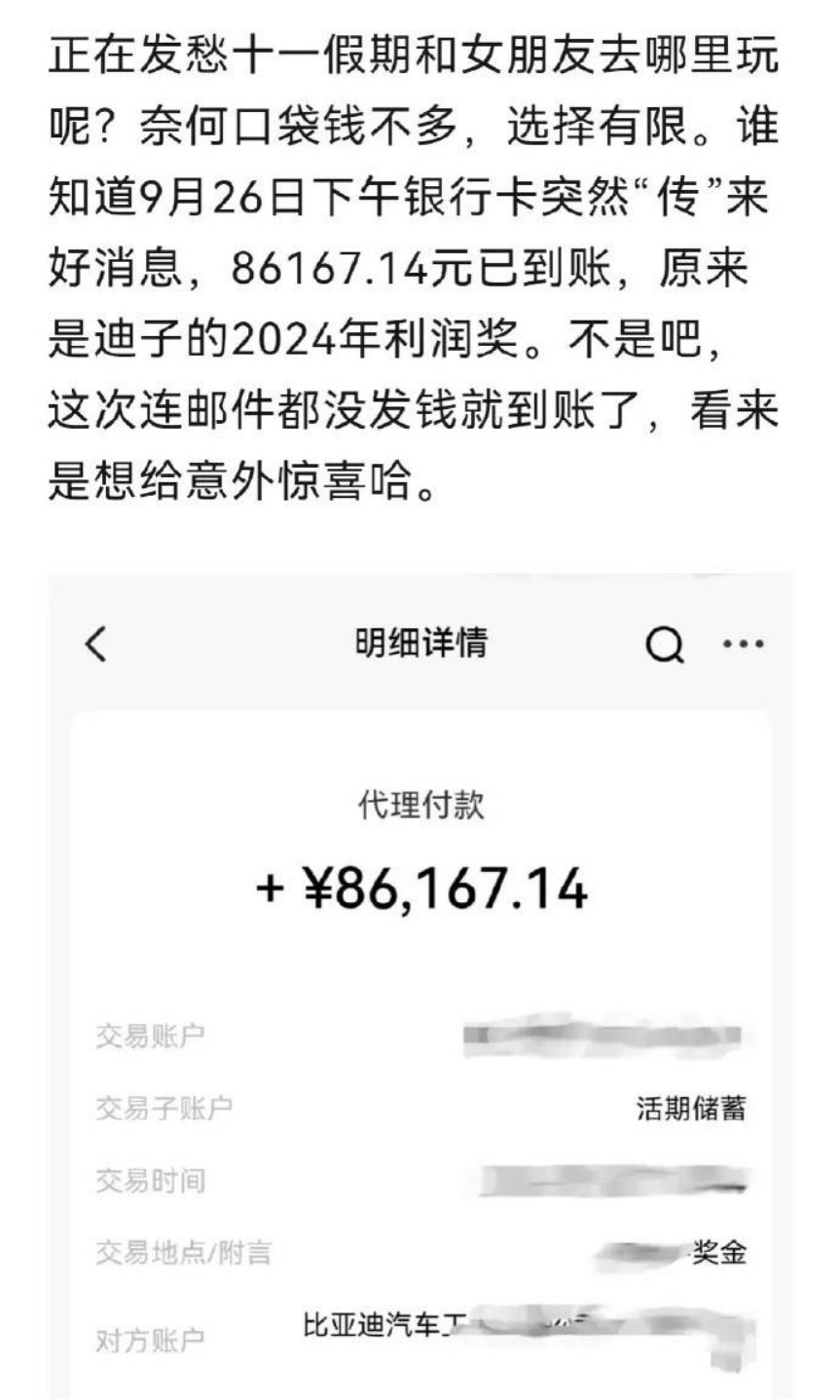 慕了慕了！比亚迪狂派“利润奖”，有人拿了十多万？！真相是→