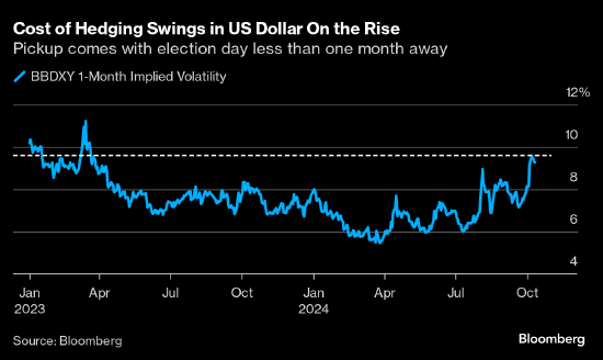 美国大选前波动率飙升 企业加大力度对冲外汇风险  第1张