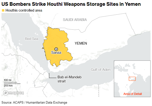 逾七年来首次出动B-2隐形轰炸机！美军空袭也门胡塞武装  第1张