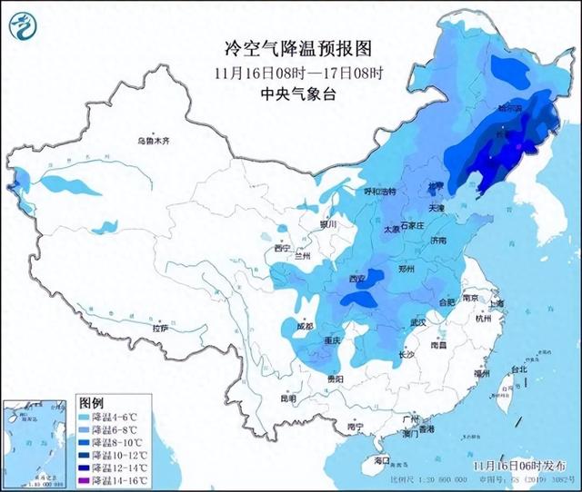 冷冷冷！大风＋降温都来了！全国冰冻线进程图出炉，这些地方雨雪天气持续在线